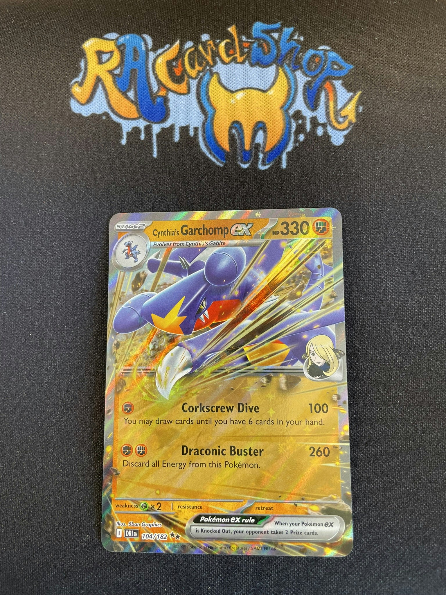 Cynthias Garchomp ex Double Rare 104/182 Destined Rivals Pokemon