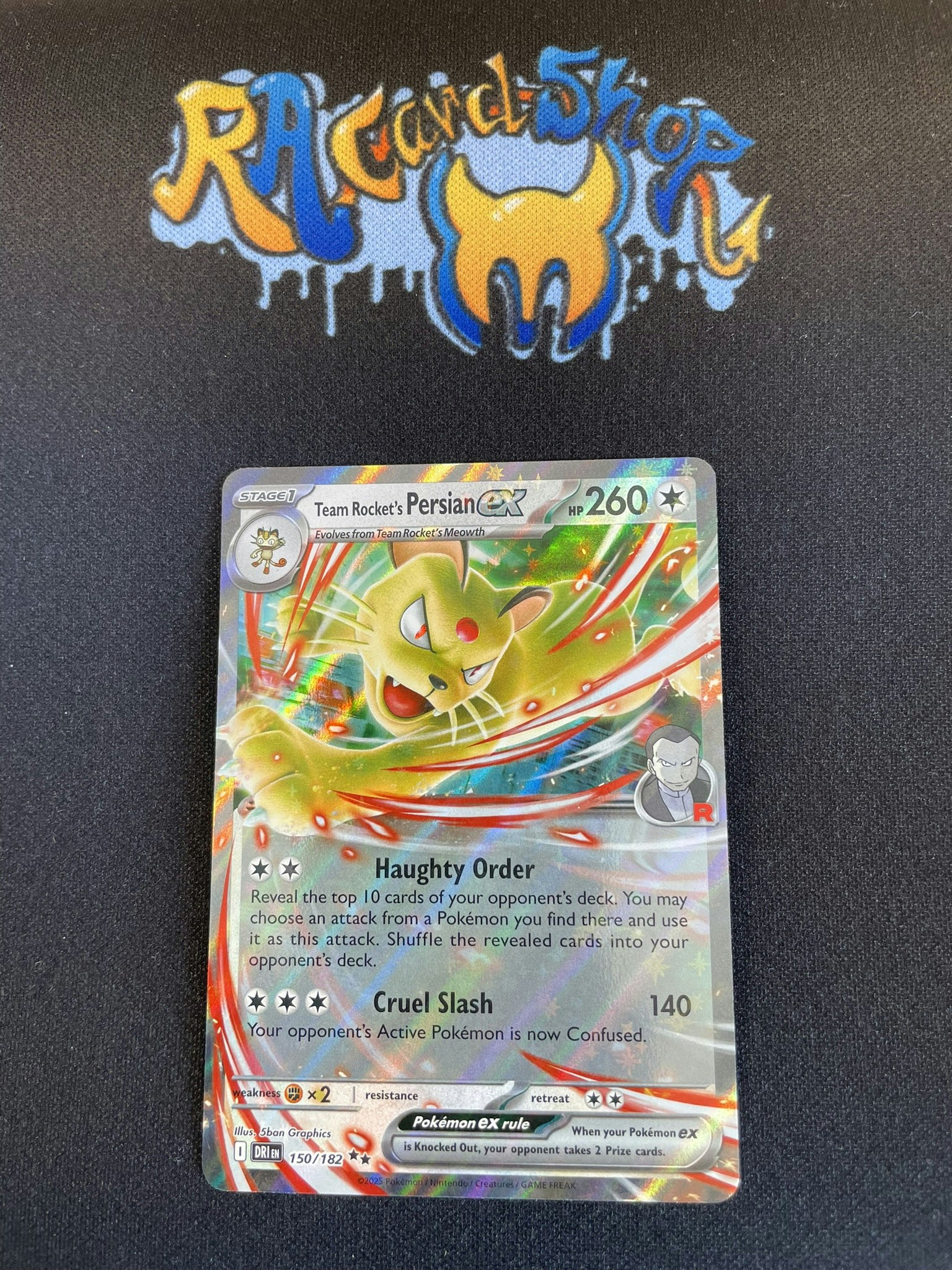 Team Rockets Persian ex Double Rare 150/182 Destined Rivals Pokemon