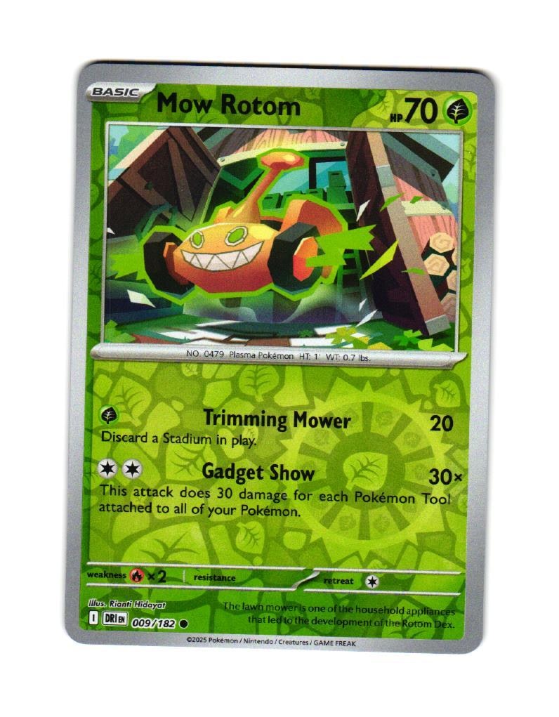Mow Rotom Reverse Holo Common 009/182 Destined Rivals Pokemon