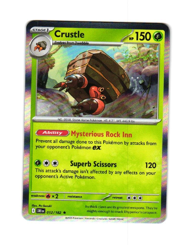 Crustle Holo Rare 012/182 Destined Rivals Pokemon