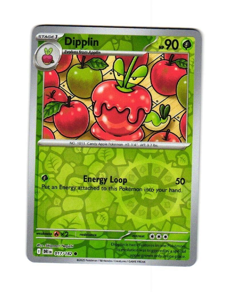 Dipplin Reverse Holo Common 017/182 Destined Rivals Pokemon
