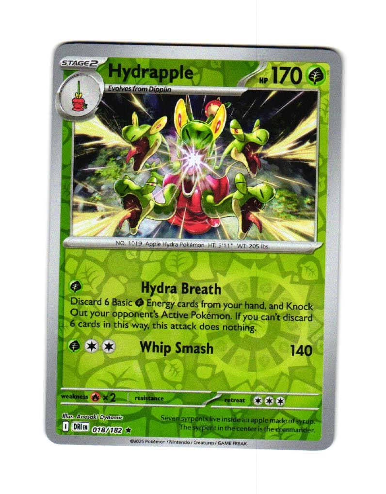 Hydrapple Reverse Holo Rare 018/182 Destined Rivals Pokemon