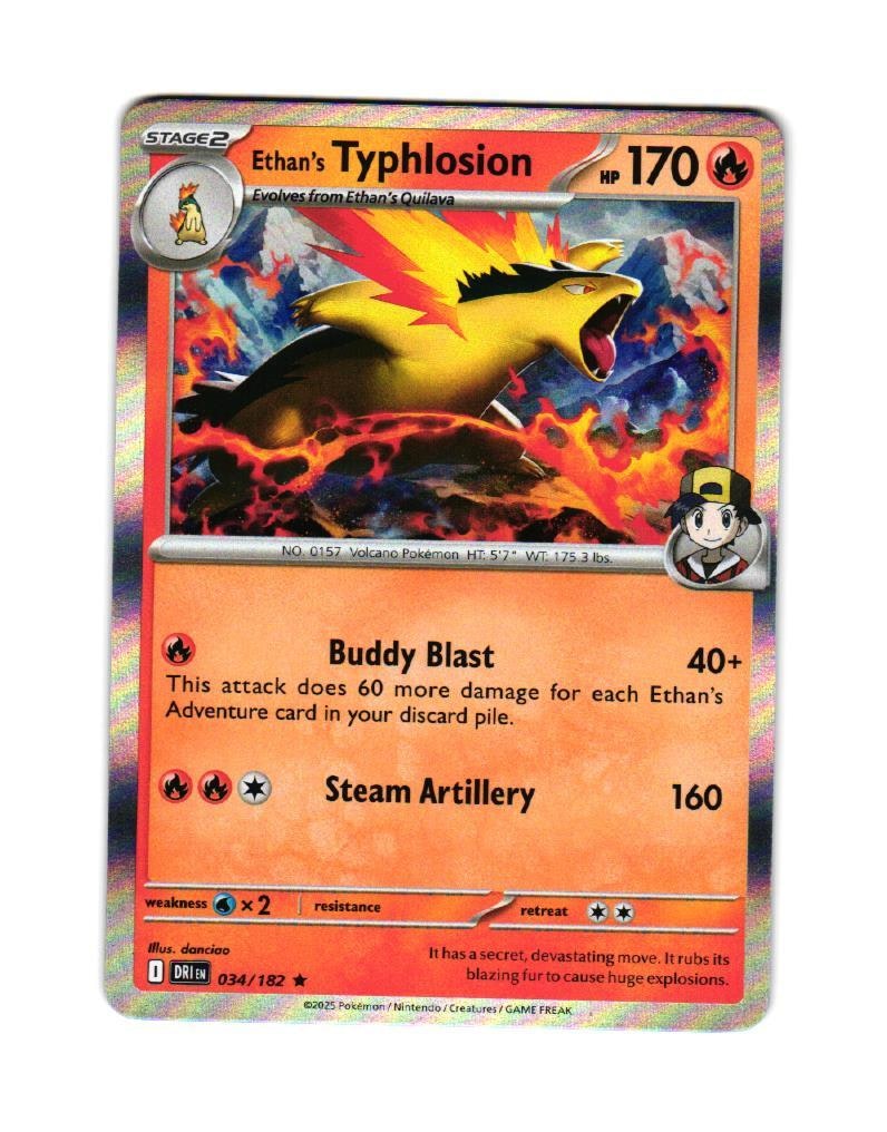 Ethans Typhlosion Holo Rare 034/182 Destined Rivals Pokemon