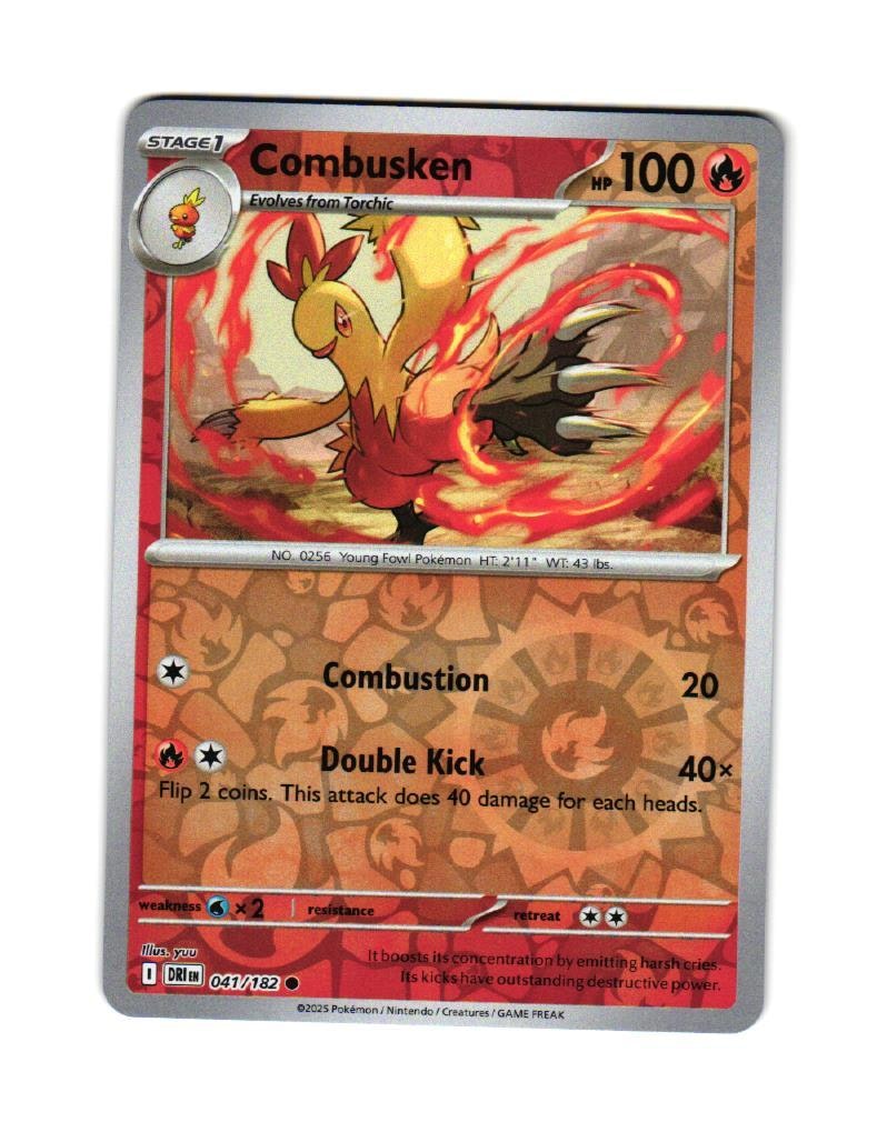 Combusken Reverse Holo Common 041/182 Destined Rivals Pokemon
