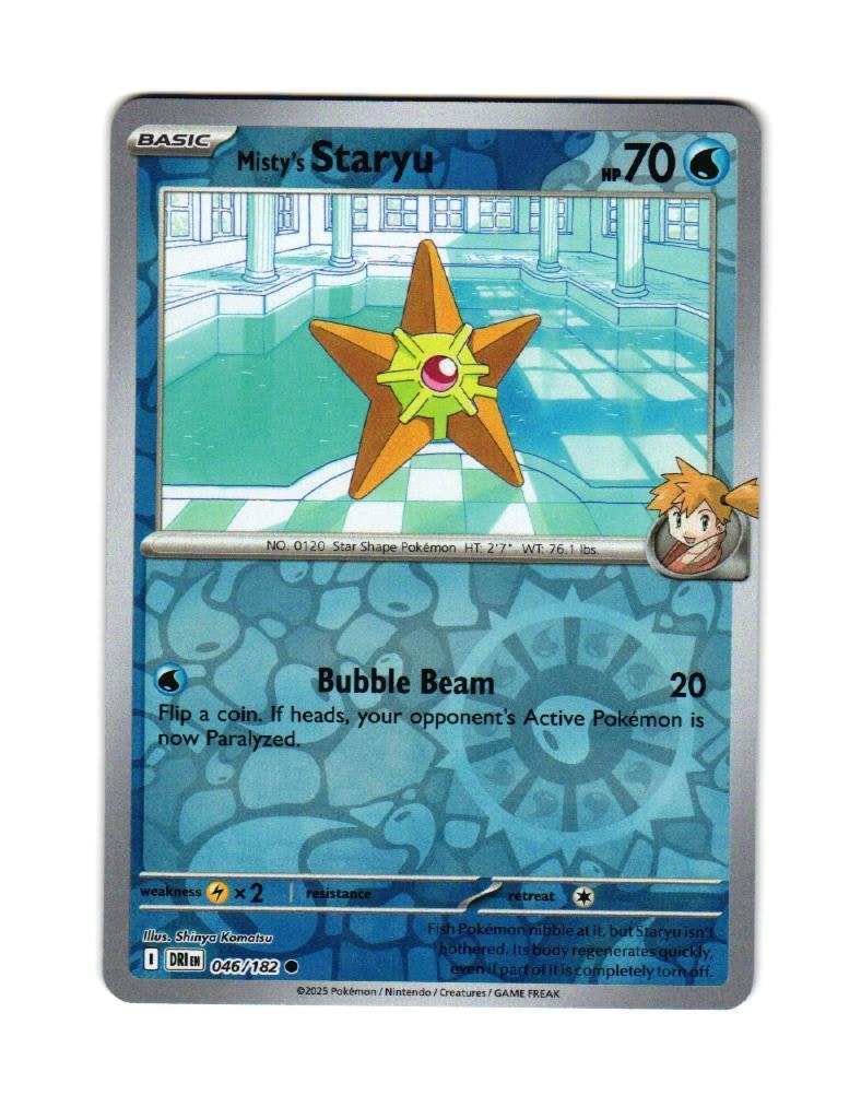 Mistys Staryu Reverse Holo Common 046/182 Destined Rivals Pokemon