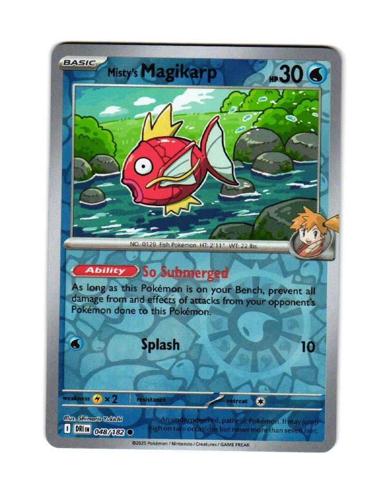 Mistys Magikarp Reverse Holo Common 048/182 Destined Rivals Pokemon