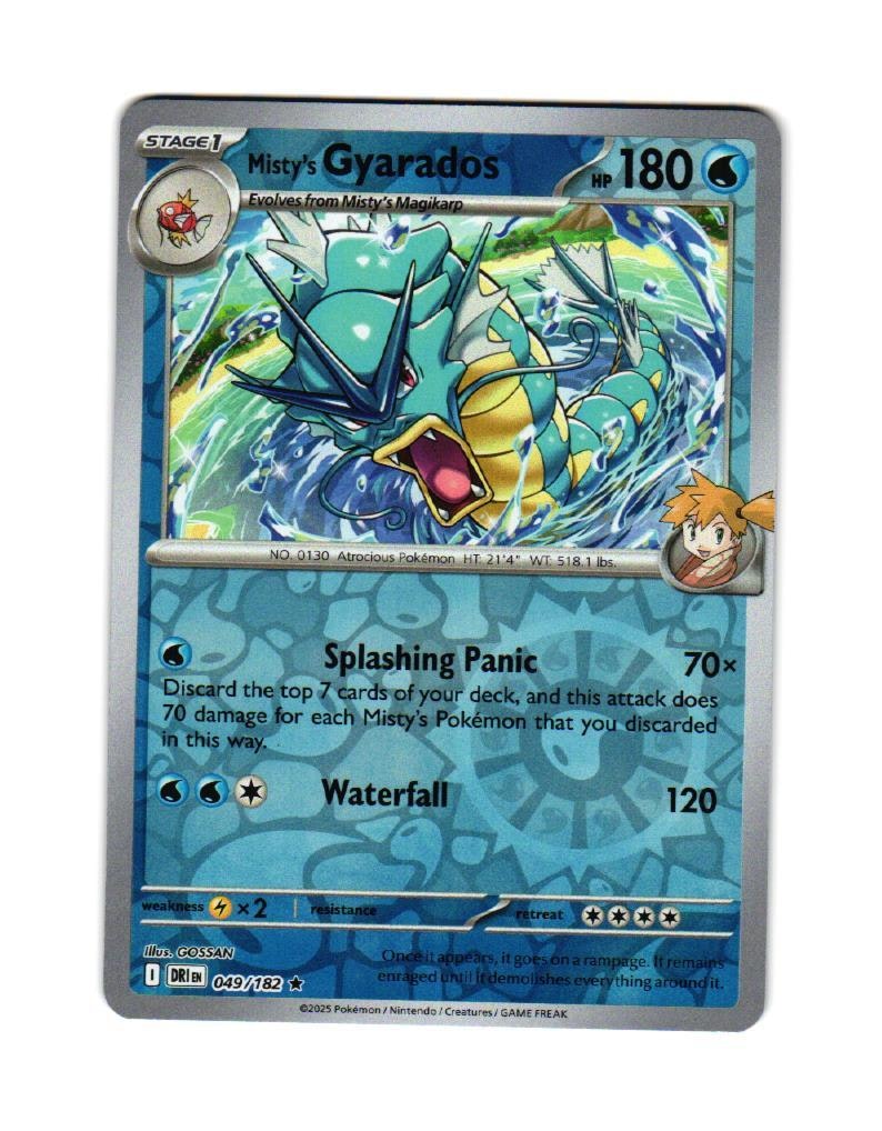 Mistys Gyarados Reverse Holo Rare 049/182 Destined Rivals Pokemon