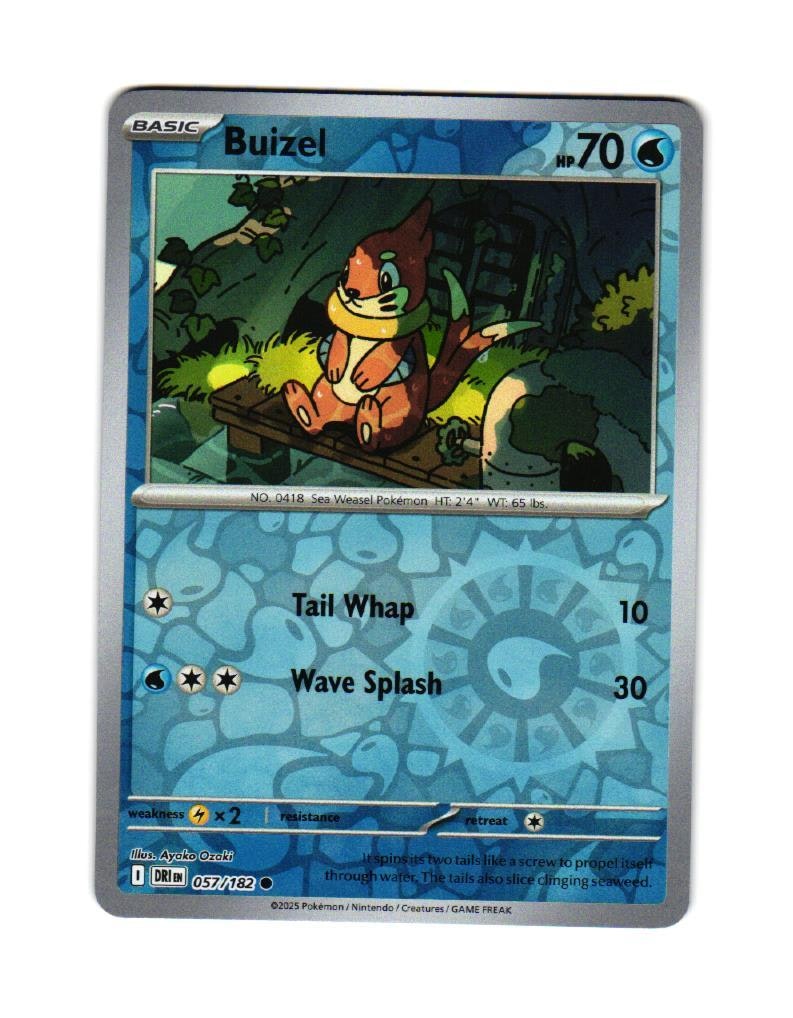 Buizel Reverse Holo Common 057/182 Destined Rivals Pokemon