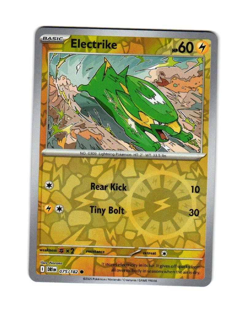 Electrike Reverse Holo Common 075/182 Destined Rivals Pokemon