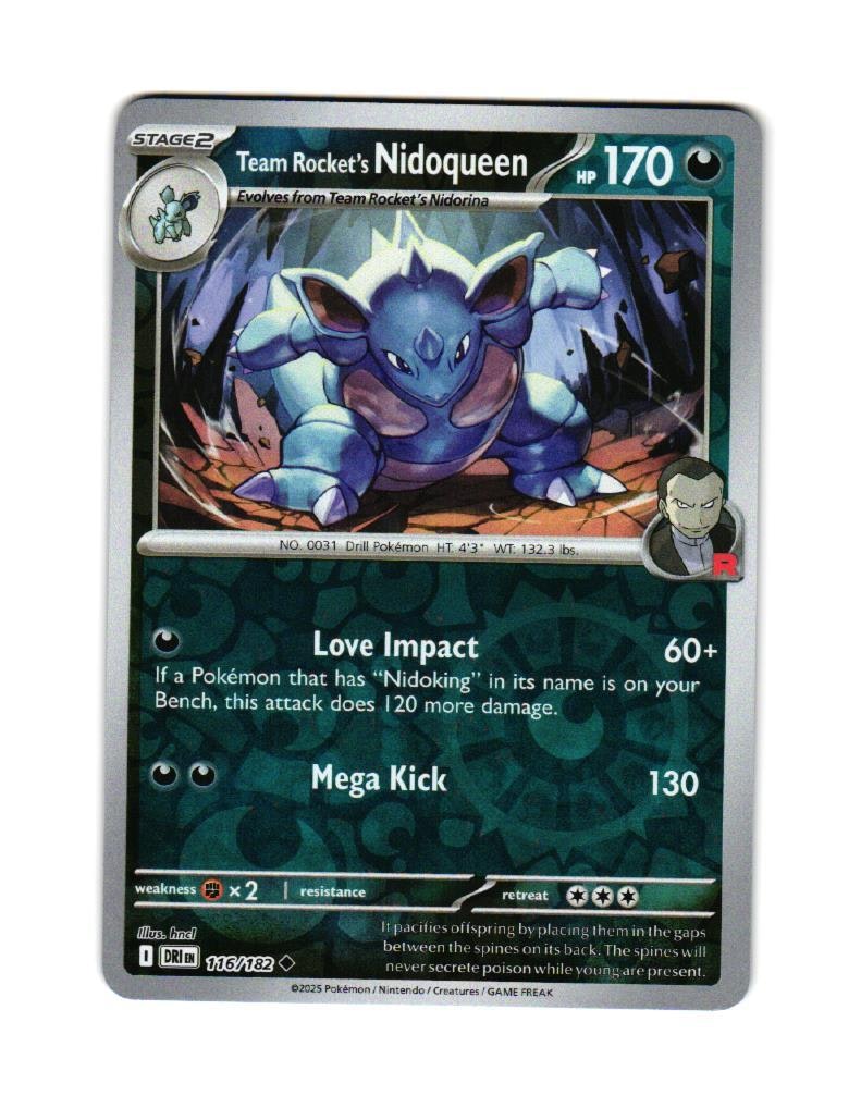 Team Rockets Nidoqueen Reverse Holo Uncommon 116/182 Destined Rivals Pokemon