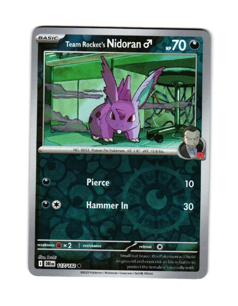 Team Rockets Nidoran Reverse Holo Common 117/182 Destined Rivals Pokemon