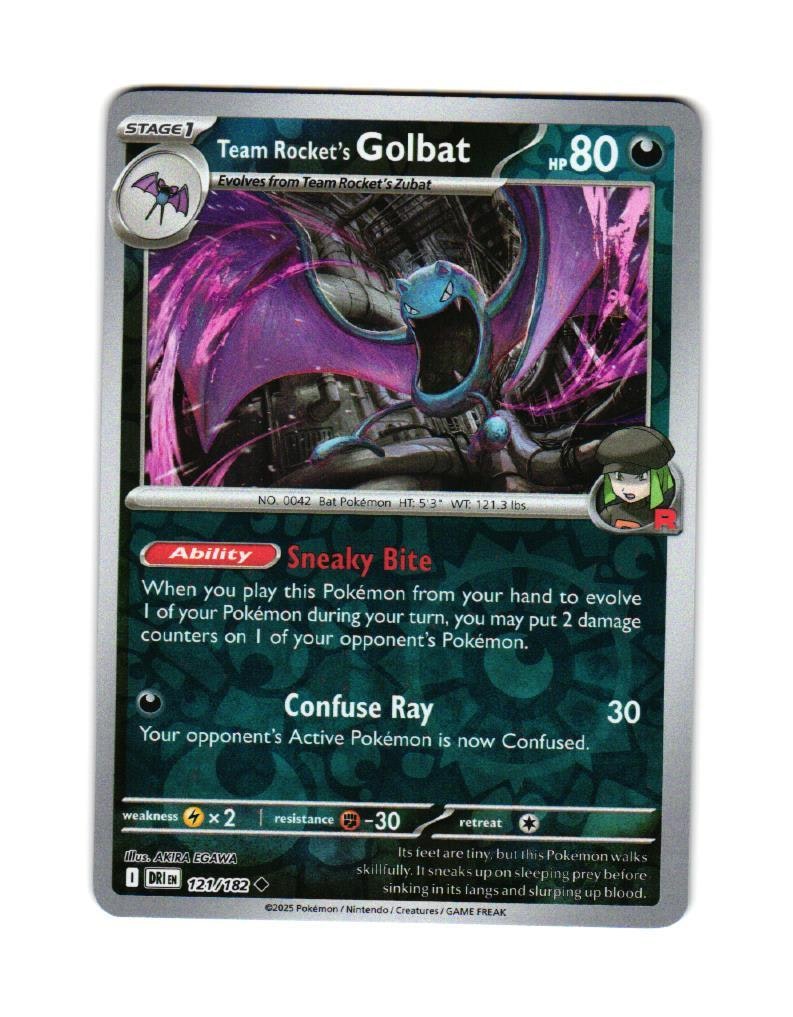 Team Rockets Golbat Reverse Holo Uncommon 121/182 Destined Rivals Pokemon