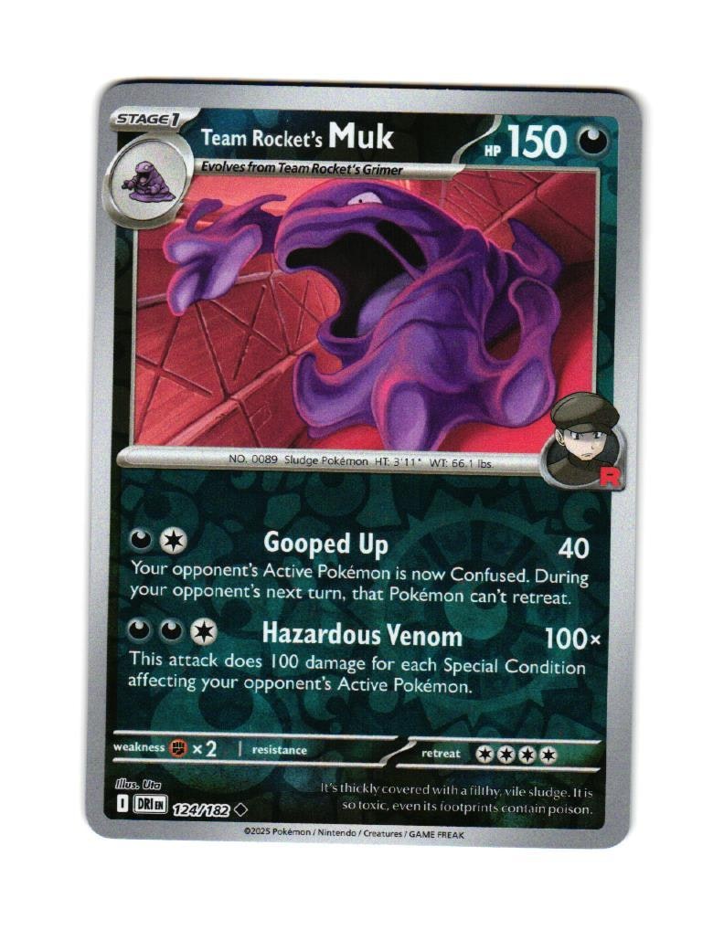 Team Rockets Muk Reverse Holo Uncommon 124/182 Destined Rivals Pokemon