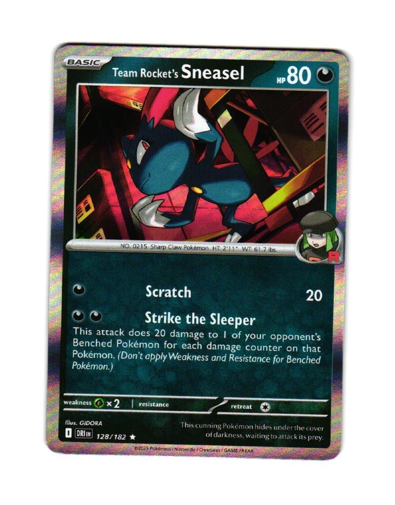 Team Rockets Sneasel Holo Rare 128/182 Destined Rivals Pokemon