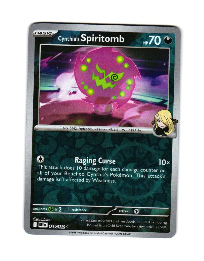 Cynthias Spiritomb Reverse Holo Uncommon 129/182 Destined Rivals Pokemon