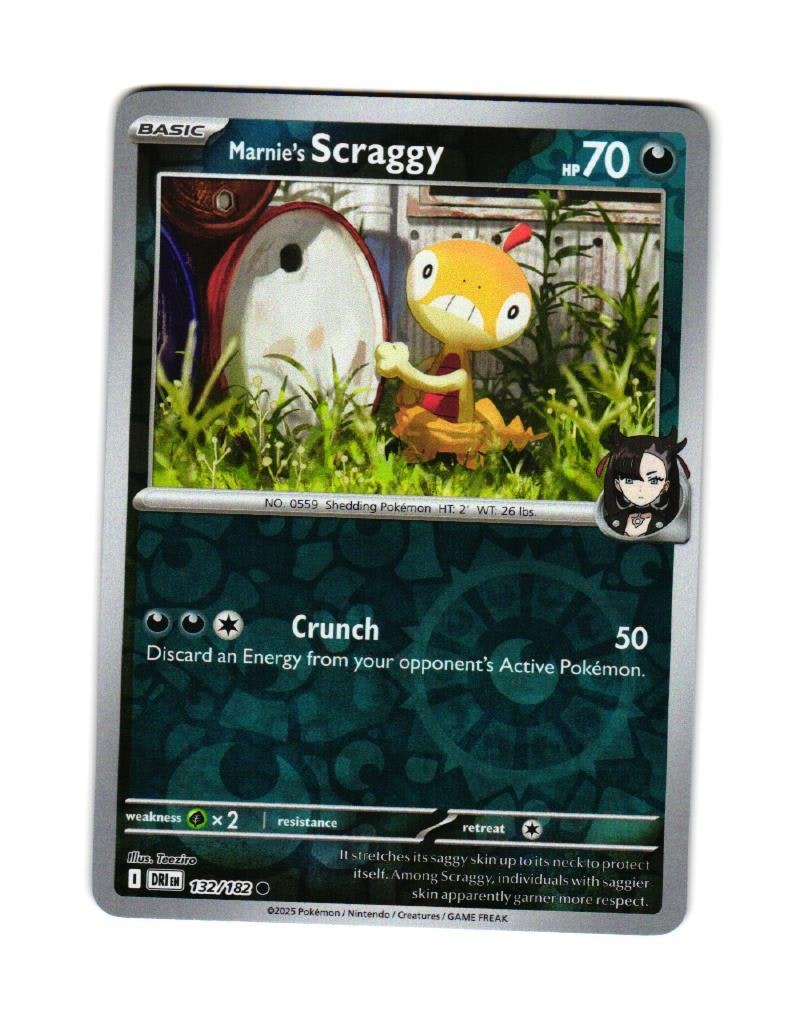 Marnies Scraggy Reverse Holo Common 132/182 Destined Rivals Pokemon