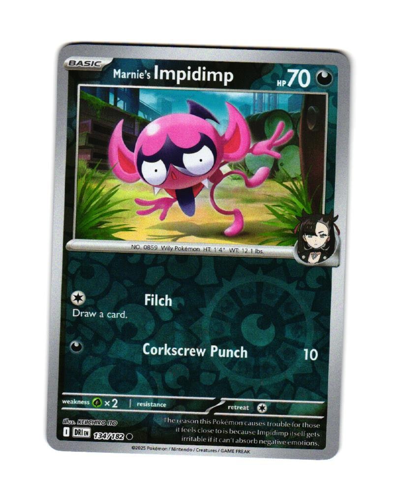 Marnies Impidimp Reverse Holo Common 134/182 Destined Rivals Pokemon
