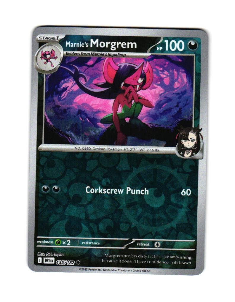 Marnies Morgrem Reverse Holo Uncommon 135/182 Destined Rivals Pokemon