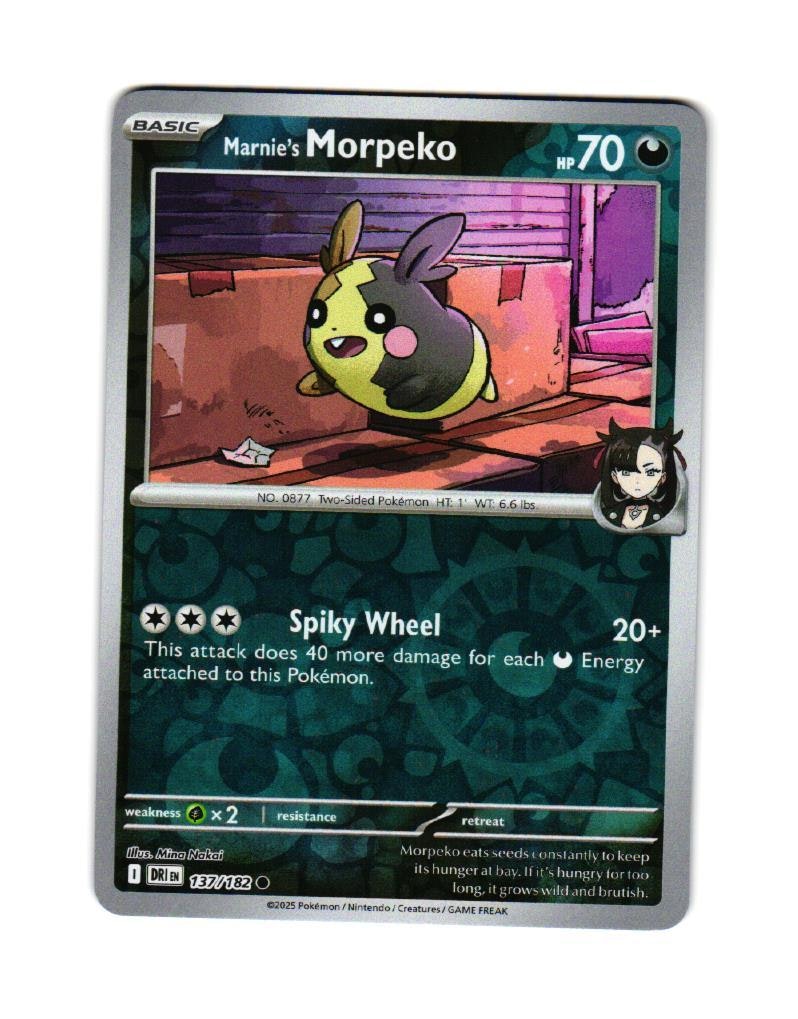 Marnies Morpeko Reverse Holo Common 137/182 Destined Rivals Pokemon