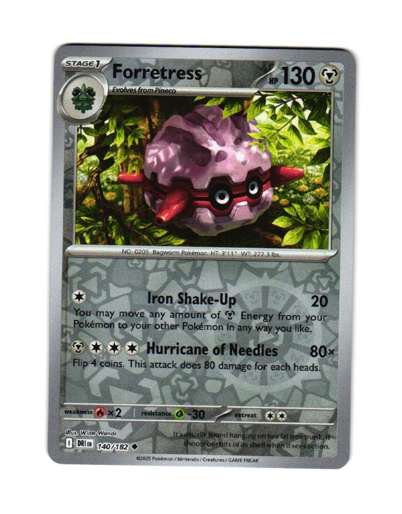 Forretress Reverse Holo Uncommon 140/182 Destined Rivals Pokemon