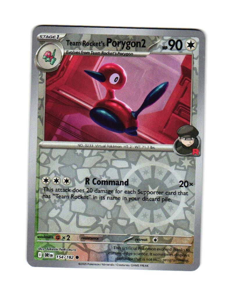 Team Rockets Porygon 2 Reverse Holo Common 154/182 Destined Rivals Pokemon