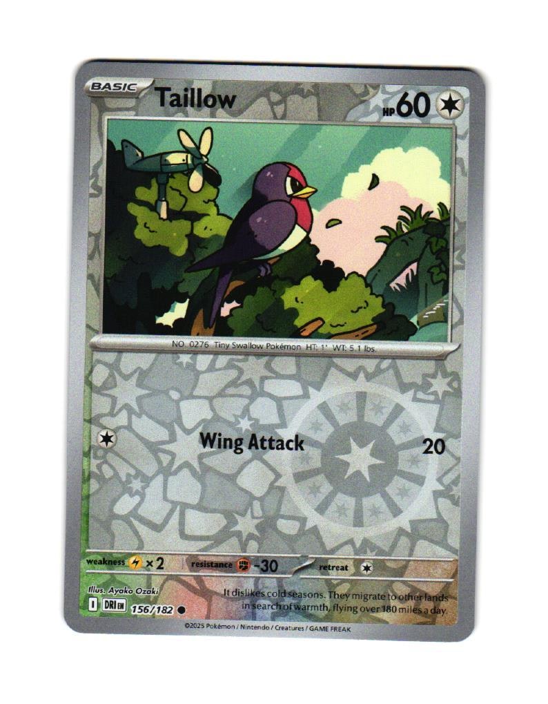 Taillow Reverse Holo Common 156/182 Destined Rivals Pokemon
