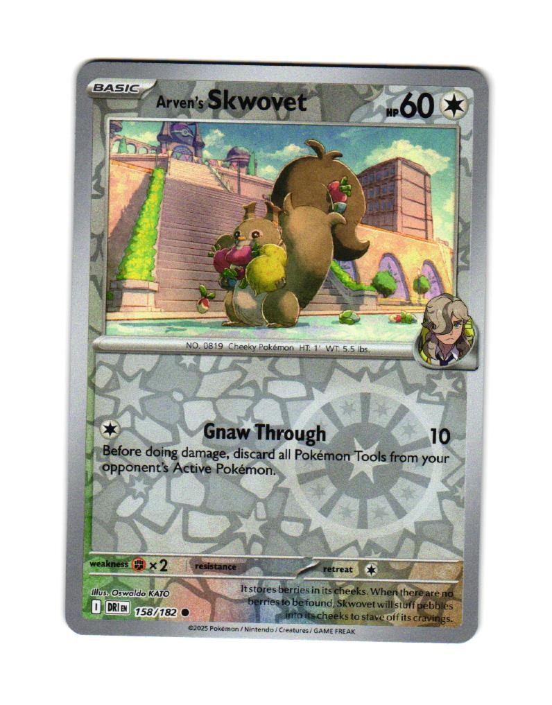 Arvens Skwovet Reverse Holo Common 158/182 Destined Rivals Pokemon
