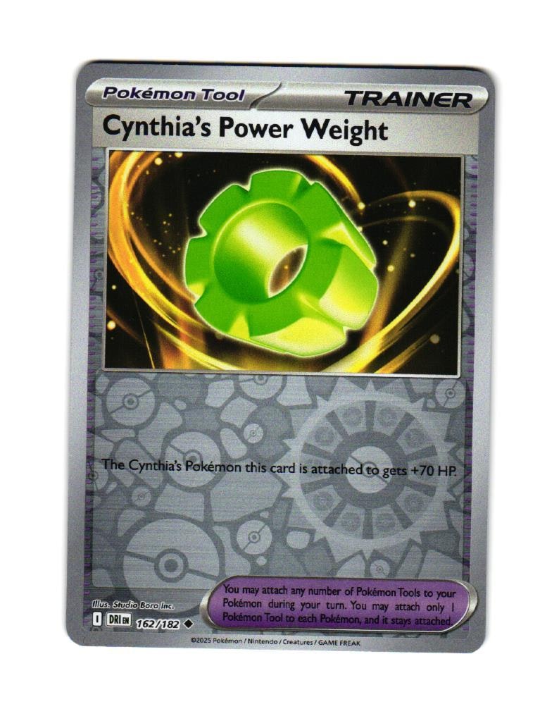 Cynthias Power Weight Reverse Holo Uncommon 162/182 Destined Rivals Pokemon