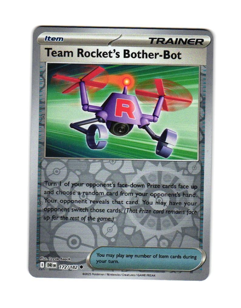 Team Rockets Bother Bot Reverse Holo Uncommon 172/182 Destined Rivals Pokemon
