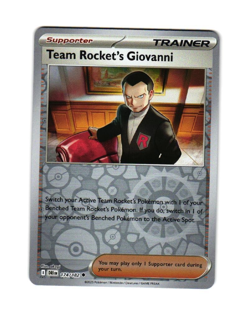 Team Rockets Giovanni Reverse Holo Uncommon 174/182 Destined Rivals Pokemon