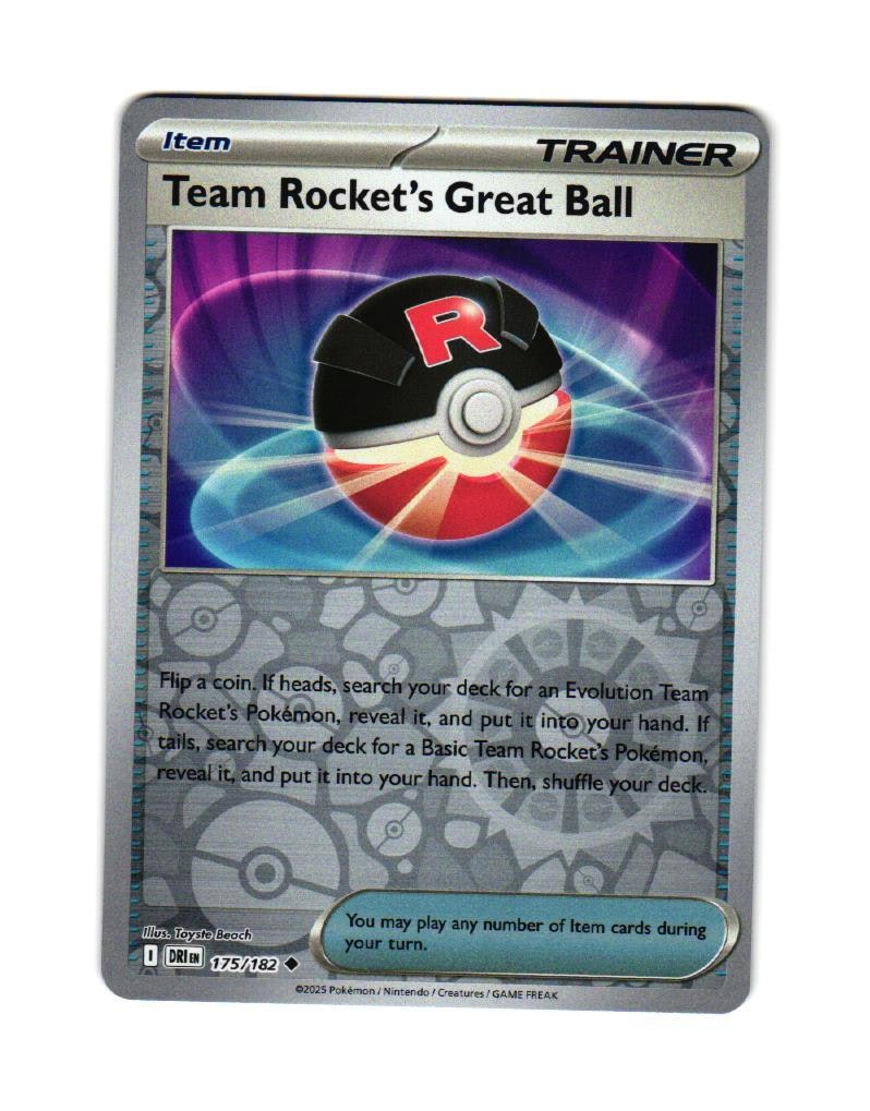 Team Rockets Great Ball Reverse Holo Uncommon 175/182 Destined Rivals Pokemon