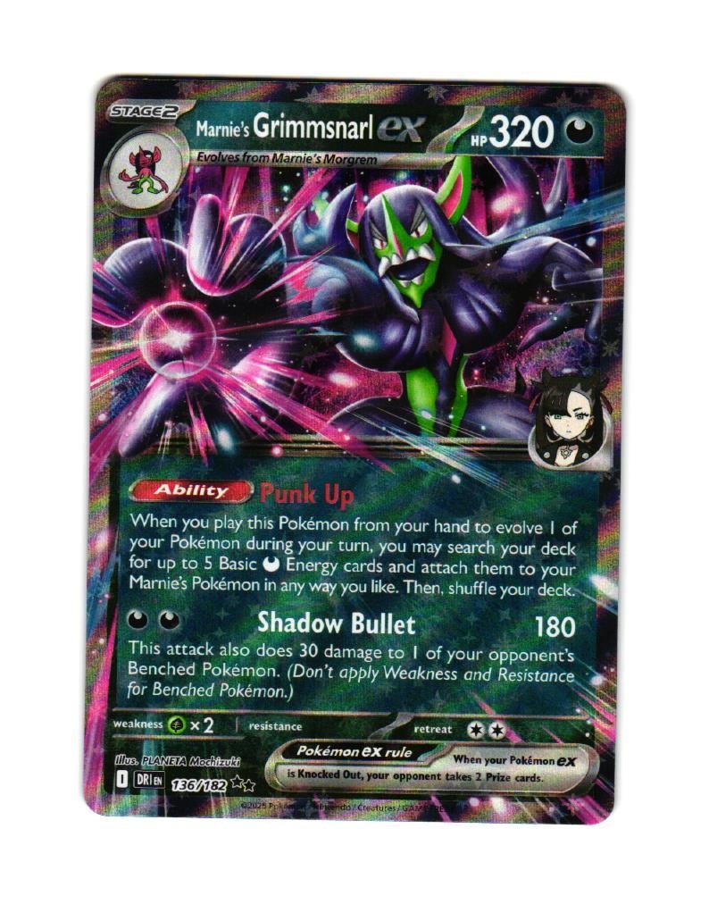 Marnies Grimmsnarl ex Double Rare 136/182 Destined Rivals Pokemon