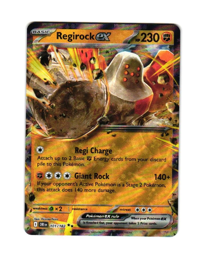 Regirock ex Double Rare 101/182 Destined Rivals Pokemon