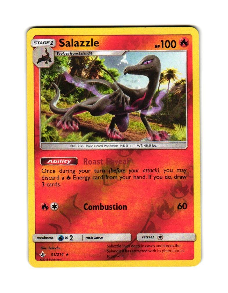 Salazzle Reverse Holo Rare 31/214 Unbroken Bonds Pokemon