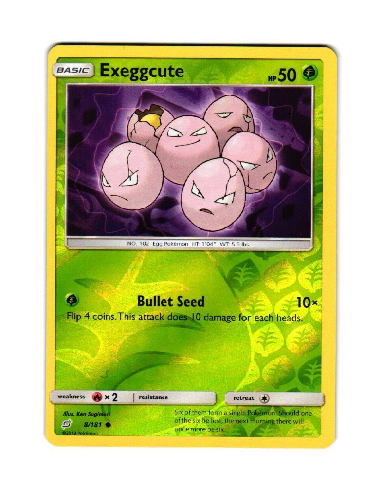 Exeggcute Reverse Holo Common 8/181 Team Up Pokemon