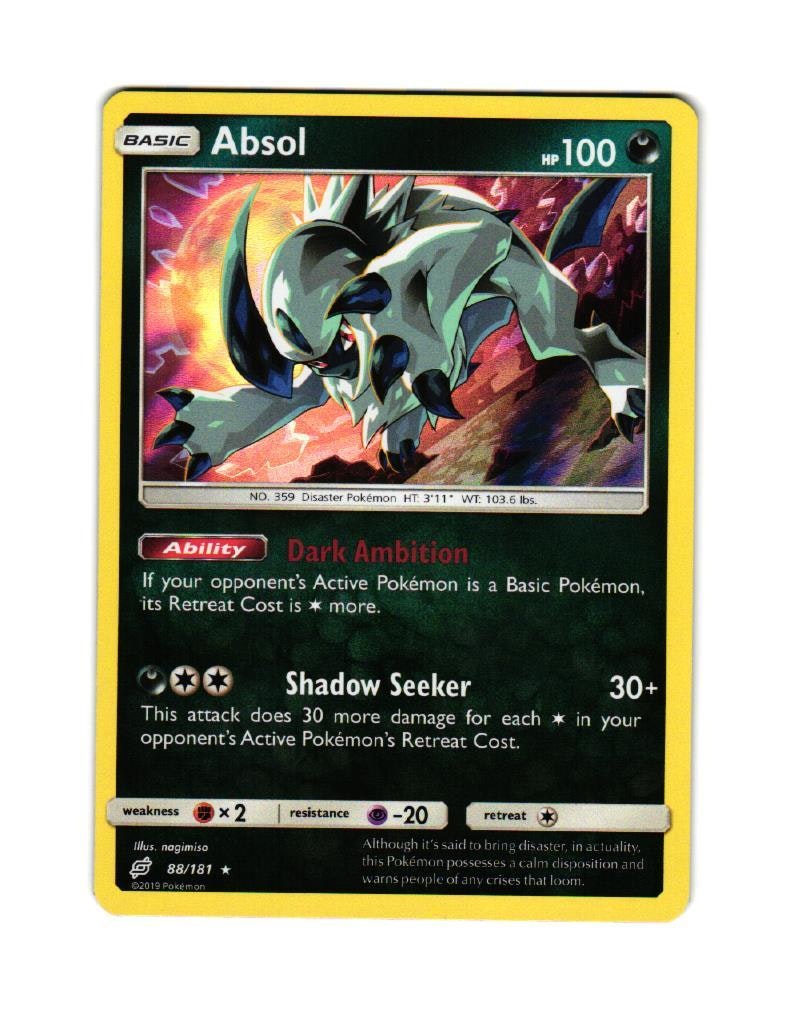 Absol Holo Rare 88/181 Team Up Pokemon