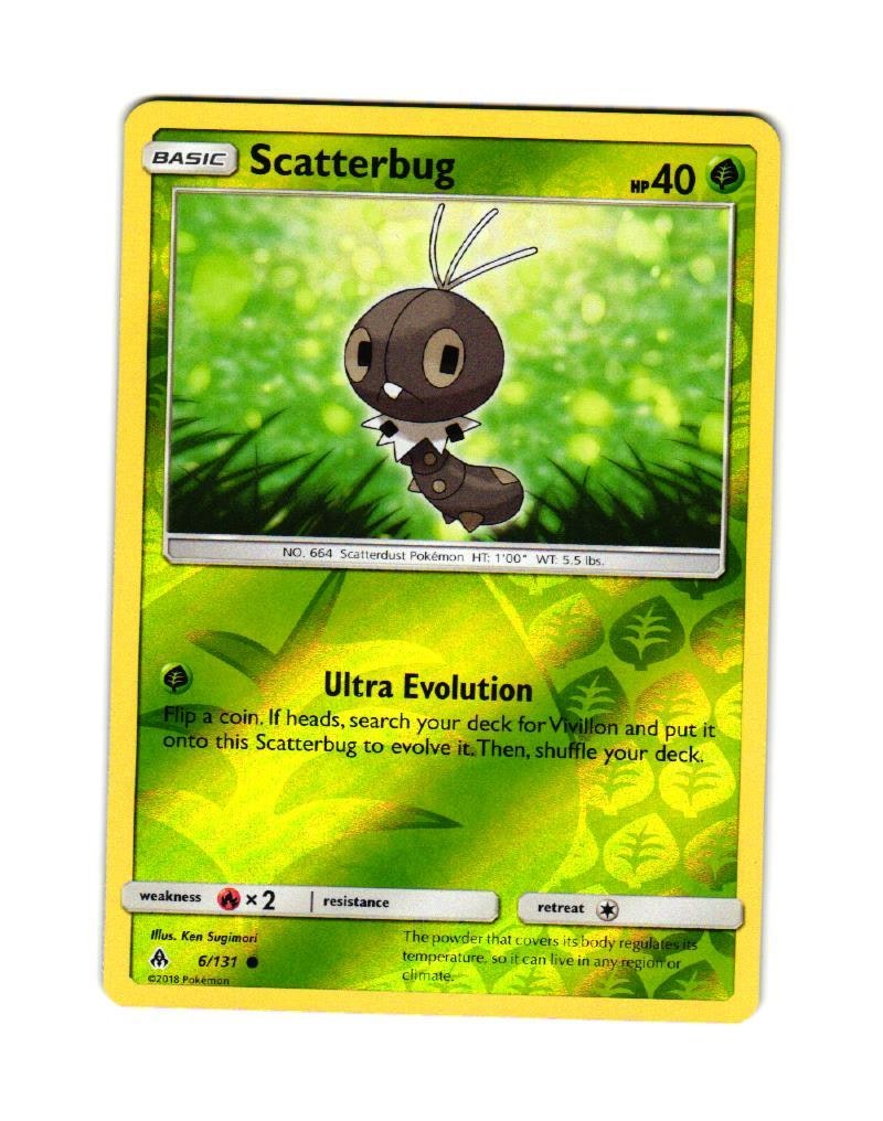 Scatterbug Reverse Holo Common 6/131 Forbidden Light Pokemon