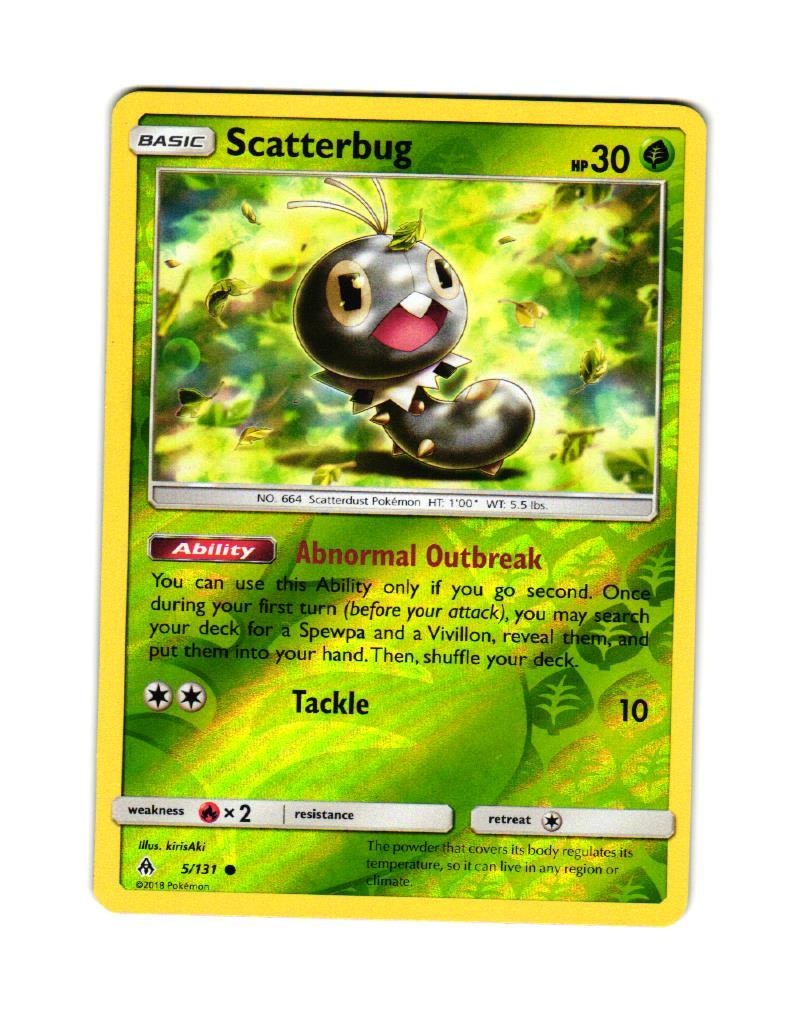Scatterbug Reverse Holo Common 5/131 Forbidden Light Pokemon