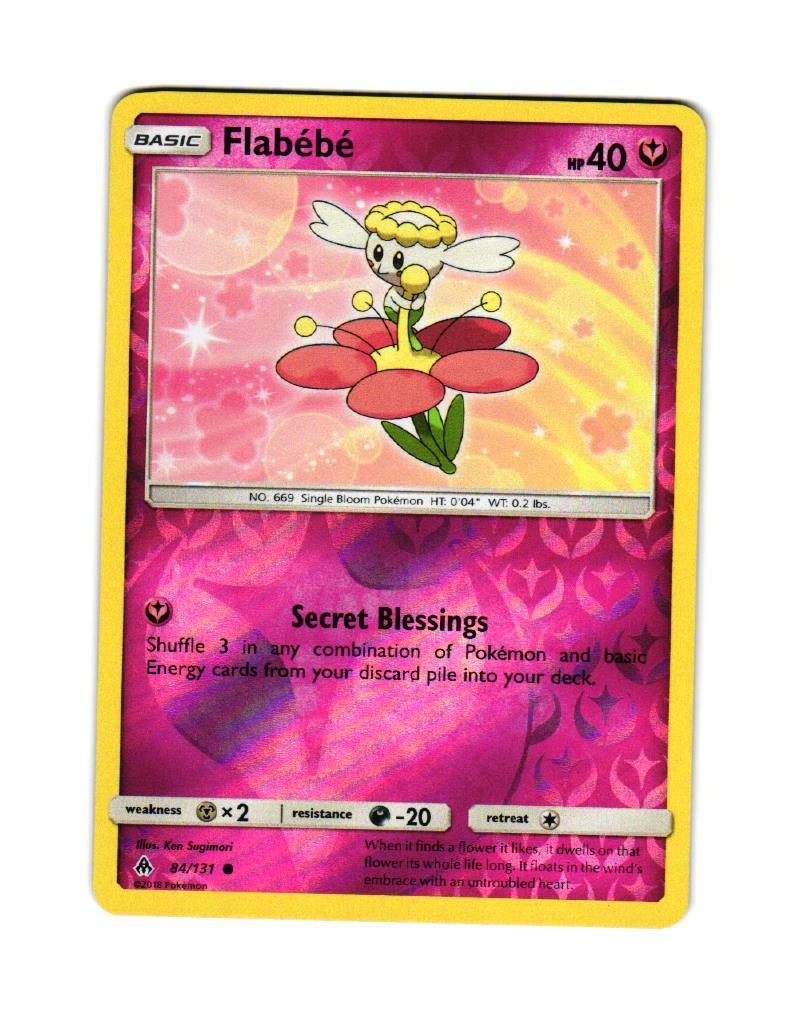 Flabebe Reverse Holo Common 84/131 Forbidden Light Pokemon