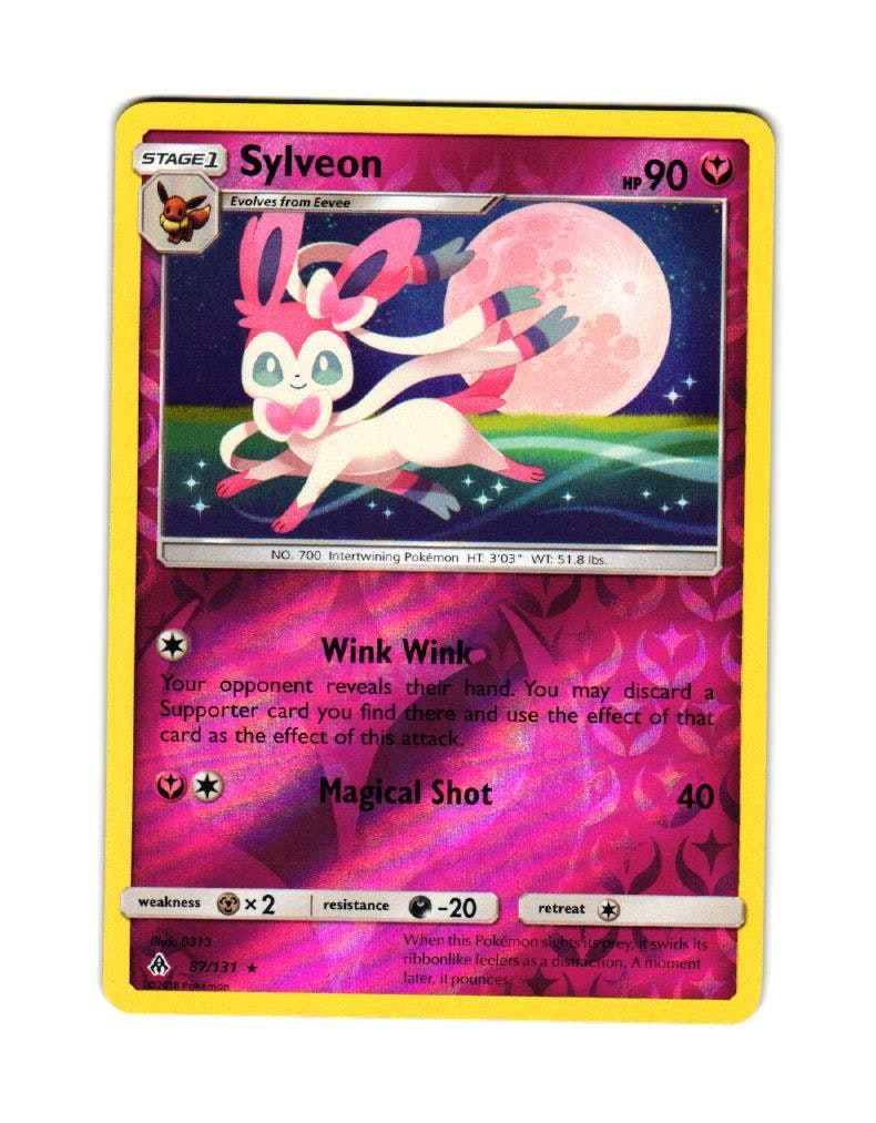 Sylveon Reverse Holo Rare 87/131 Forbidden Light Pokemon
