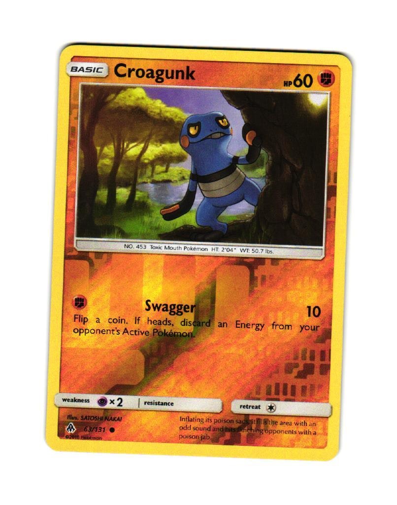 Croagunk Reverse Holo Common 63/131 Forbidden Light Pokemon