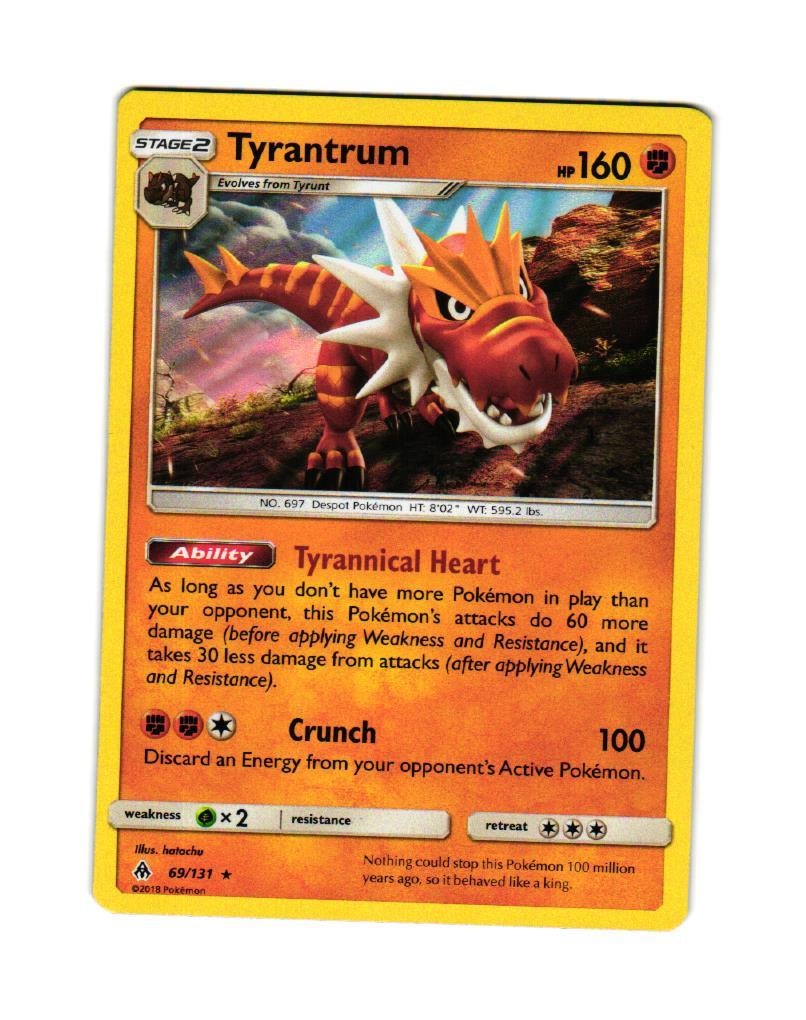 Tyrantrum Holo Rare 69/131 Forbidden Light Pokemon