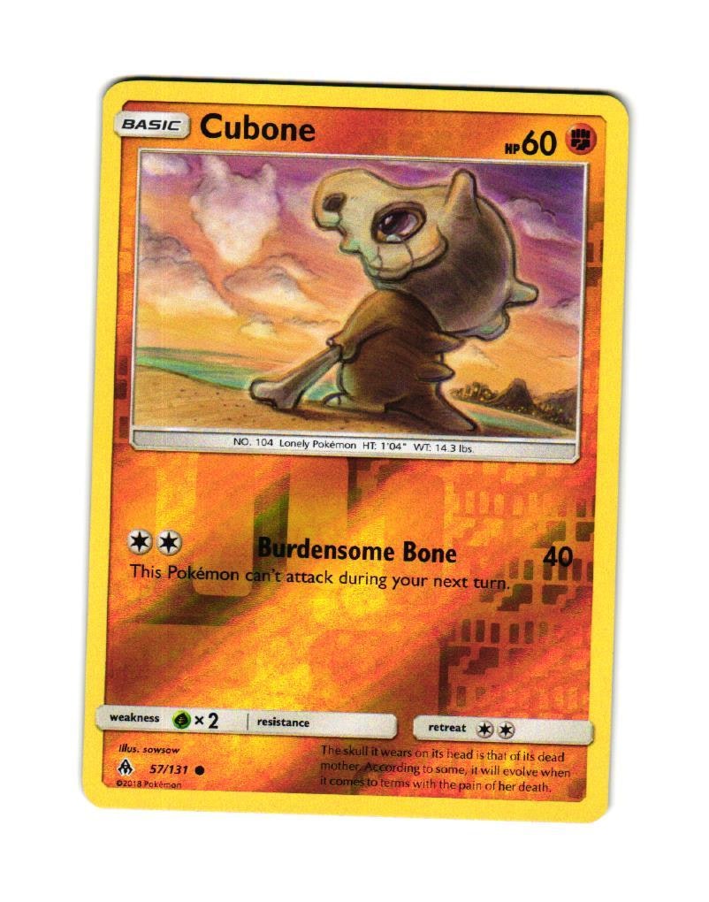 Cubone Reverse Holo Common 57/131 Forbidden Light Pokemon