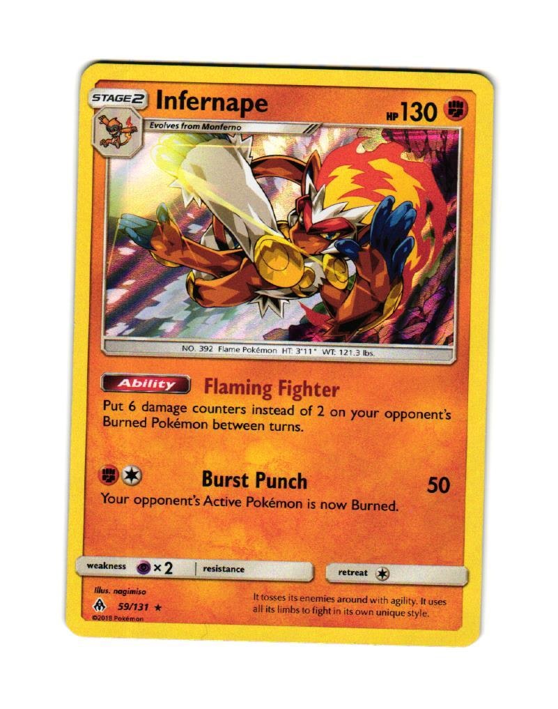 Infernape Holo Rare 59/131 Forbidden Light Pokemon