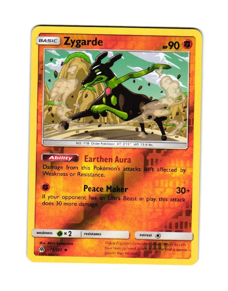 Zygarde Reverse Holo Uncommon 71/131 Forbidden Light Pokemon