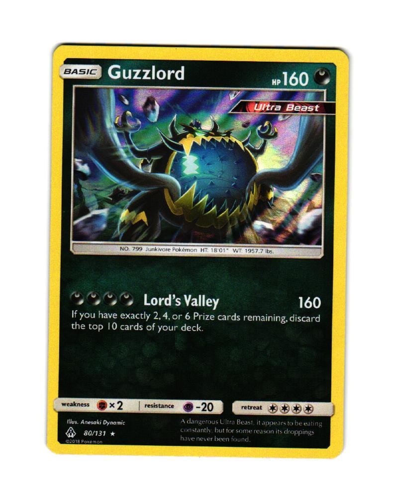 Guzzlord Holo Rare 80/131 Forbidden Light Pokemon