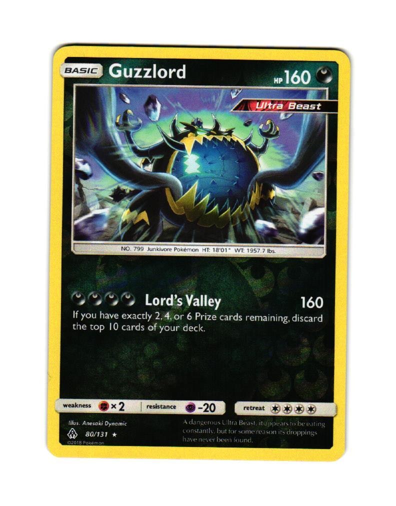 Guzzlord Reverse Holo Rare 80/131 Forbidden Light Pokemon