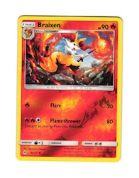Braixen Reverse Holo Uncommon 16/131 Forbidden Light Pokemon