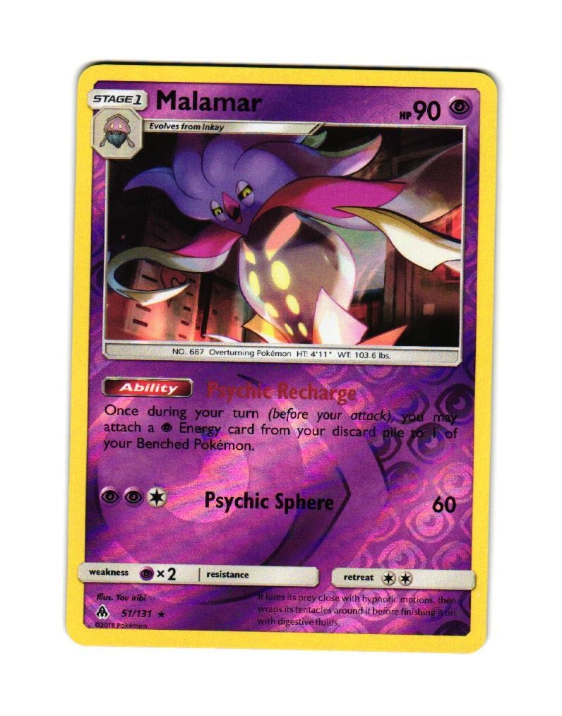 Malamar Reverse Holo Rare 51/131 Forbidden Light Pokemon