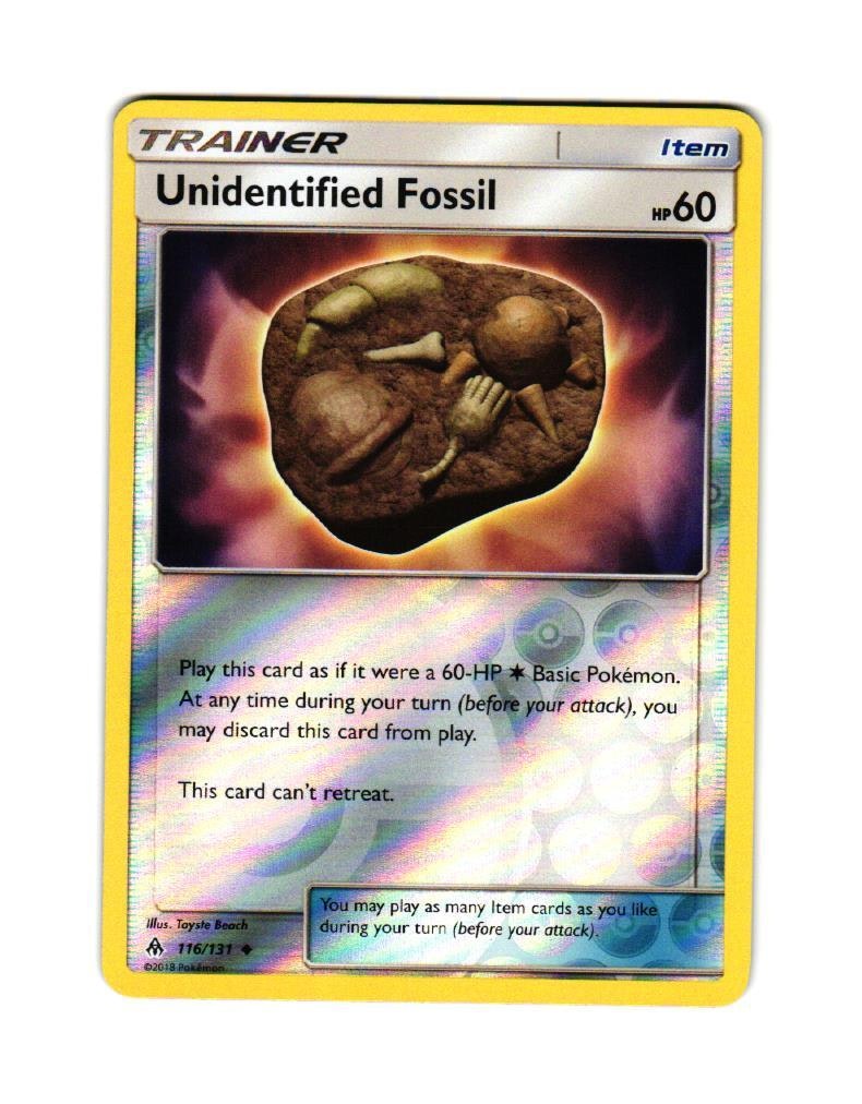 Unidentified Fossil Reverse Holo Uncommon 116/131 Forbidden Light Pokemon